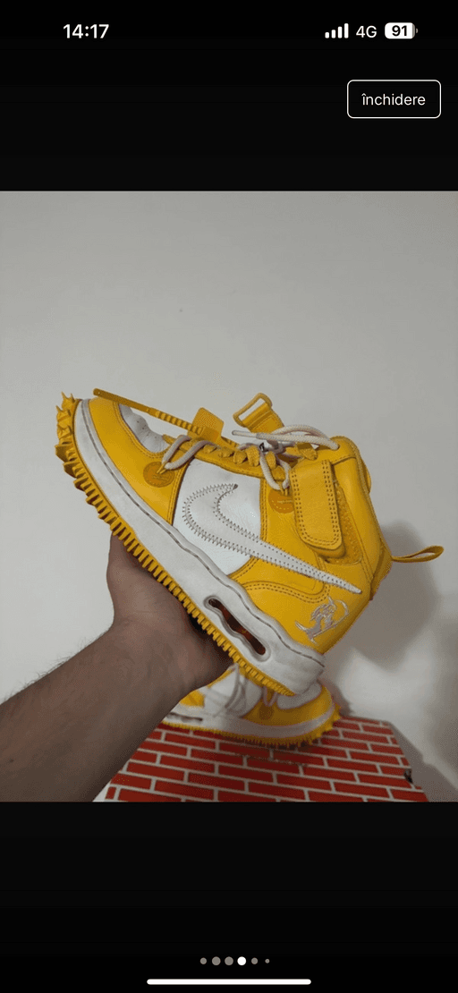 Nike x Off-White Air Force 1 Mid 'Varsity Maize' (2023)