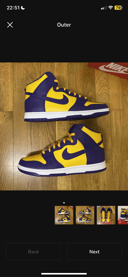 Nike Dunk High 'Lakers' Court Purple (2022)