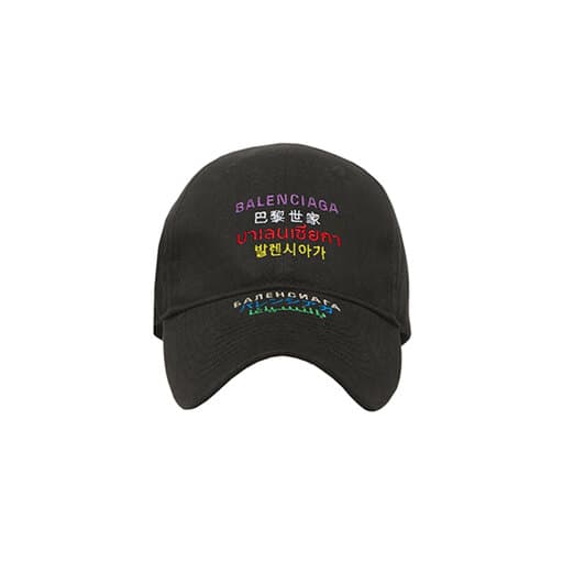 Balenciaga Languages Cap Black (SS21)