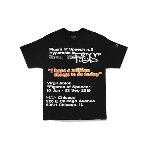 Virgil Abloh x MCA FOS Million Things T-Shirt Tee Black (2019)