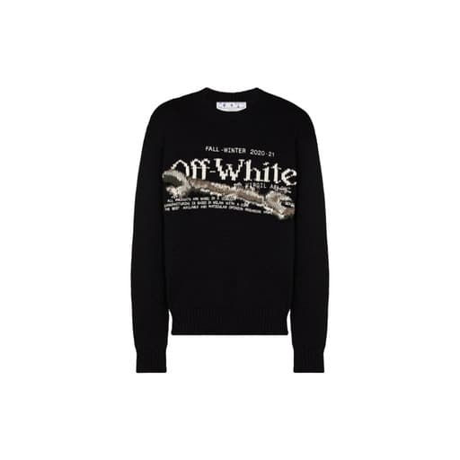 Off White Pascal Tool Knit Sweater Crewneck Black White (2020)