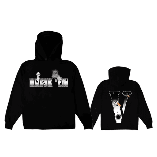 Pop Smoke x Vlone Hawk Em' Hoodie Black (SS20)