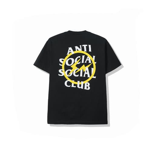 Anti Social Social Club  x Fragment Design ASSC Tee T-Shirt Yellow Bolt (FW19)