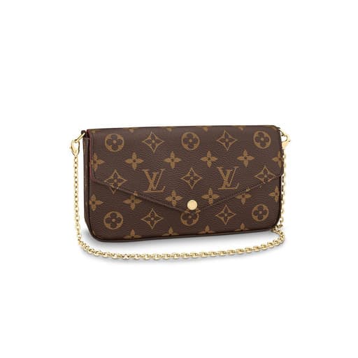 Luxury Louis Vuitton Pochette Felicie Monogram Fuchsia Lining Bag