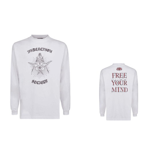 Luxury Balenciaga Free Your Mind Longsleeve Shirt (FW20)