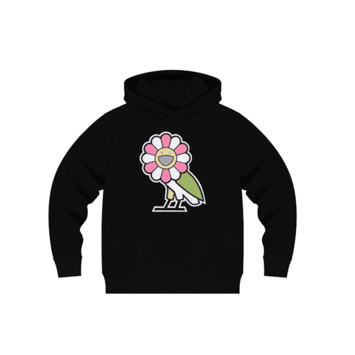 Takashi Murakami x OVO Surplus Flower Owl Hoodie Black (FW19)