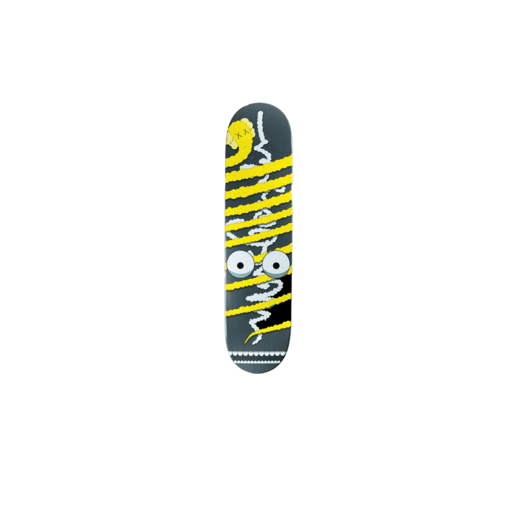 Kaws x Krooked Yellow Bendy Skateboard Deck Multi (2004)