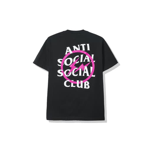 Anti Social Social Club x Fragment Design ASSC Tee T-Shirt Pink Bolt (FW19)