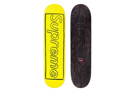 Supreme x KAWS Chalk Logo Skateboard 'Yellow' (SS21)