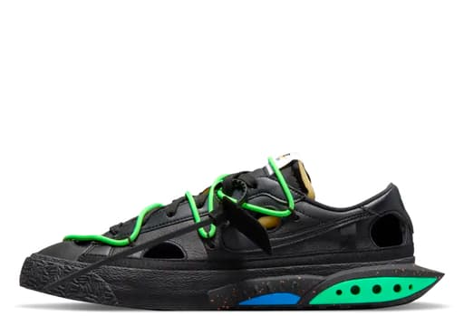 Nike x Off-White Blazer Low 'Black and Electro Green' (2022)