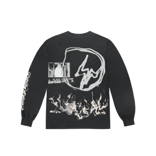 Travis Scott Cactus Jack For Fragment Logo L/S T-shirt Washed Black (SS21)