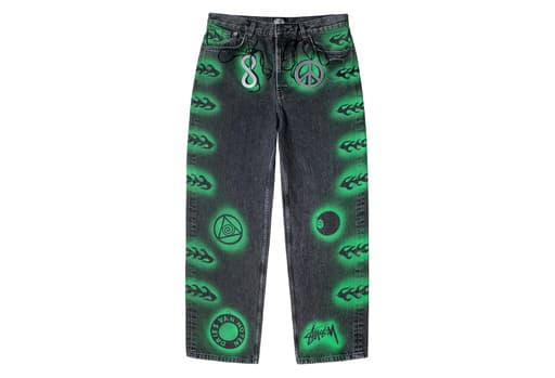 Stussy x Dries Van Noten Hand-Stencilled Jeans Black (FW22)
