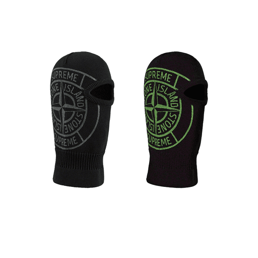 Supreme Stone Island Glow Knit Balaclava Black (FW20)