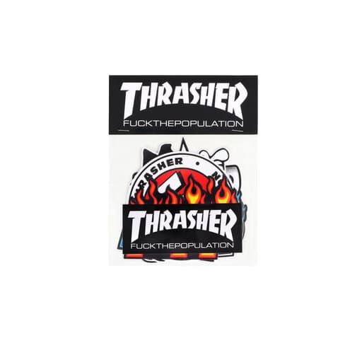 Fuck The Population Thrasher Sticker Pack