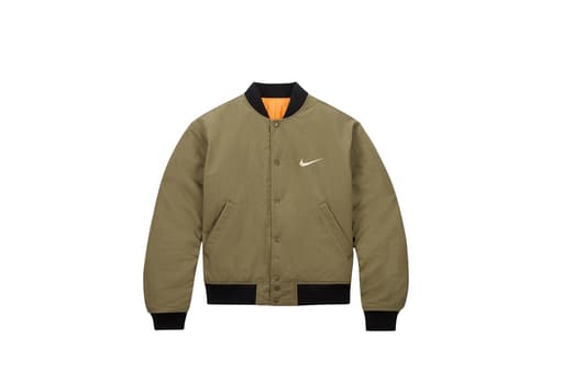 Nike x Stüssy Reversible Jacket Olive/Bright Mandarin/Sail (FW23)