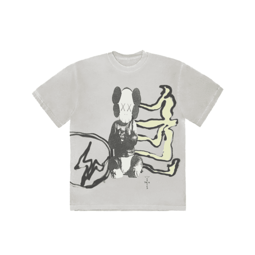 Travis Scott Cactus Jack + Kaws For Fragment Tee Aged Yellow (SS21)