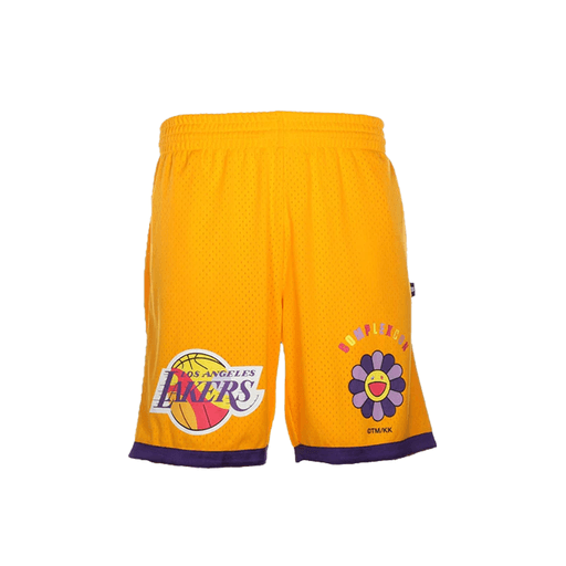 Takashi Murakami ComplexCon x LA Lakers M&N Basketball Shorts Yellow