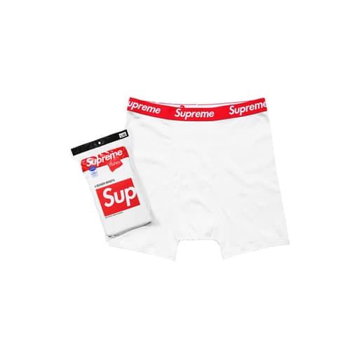 Supreme Hanes Boxer Briefs (4 Pack) White (SS21)