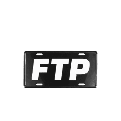 Fuck The Population Logo License Plate Black (FW20)