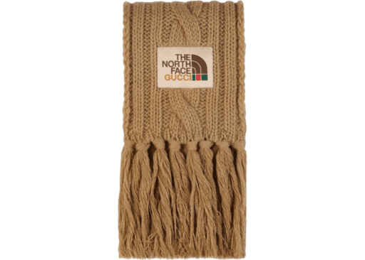 Luxury Gucci x The North Face Wool Scarf Beige (SS21)