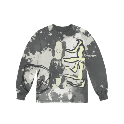 Travis Scott Cactus Jack + Kaws For Fragment L/S Tee Multi Grey (SS21)