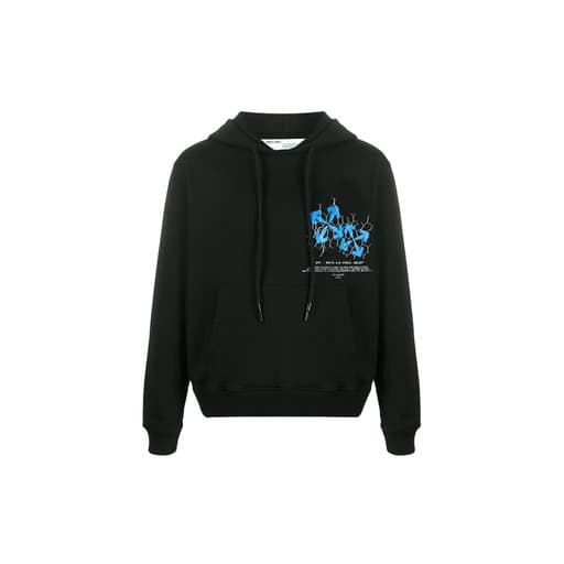 Off White Fence Arrows Hoodie Black Blue (2020)