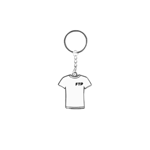 Fuck The Population Logo Tee Keychain White/Black (FW19)