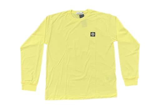 Stone Island Chest Logo L/S T-Shirt Mellow Yellow (FW22)