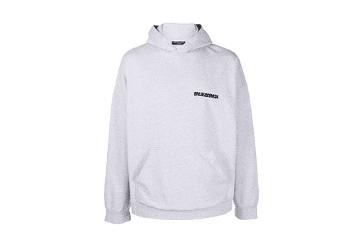 Balenciaga Reverse Logo Embroidered Hoodie Light Grey (TBC)