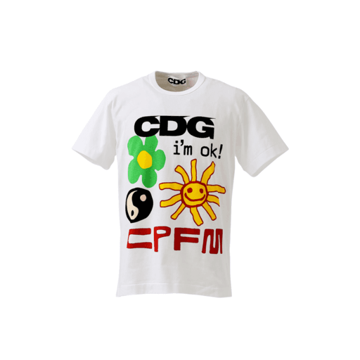 Cactus Plant Flea Market x CDG I'm Okay T-Shirt White (SS21)