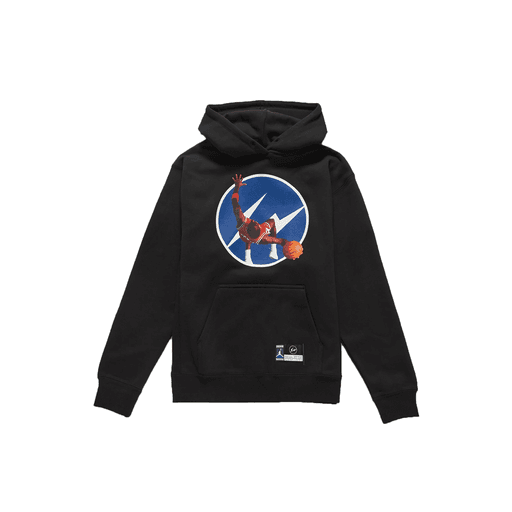 Air Jordan x Fragment Fleece Pullover Image Hoody Black (FW20)