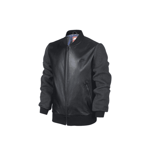 Nike CR7 Leather Track Jacket Black