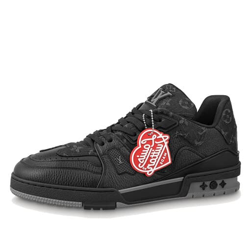 Luxury Louis Vuitton x Nigo LV Trainer Black Denim