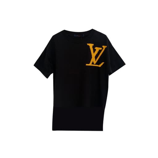 Luxury x Virgil Abloh Yellow Brick Printed T-Shirt Tee Black