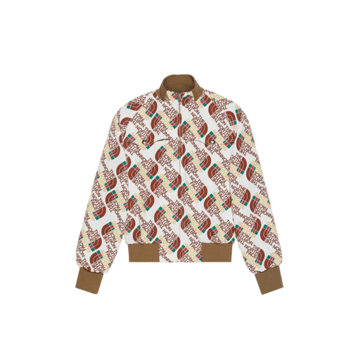 Gucci x The North Face Web Print Technical Jersey Jacket Brown/Beige (SS21)