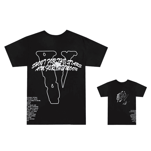 Pop Smoke x Vlone Tracklist Tee Black (SS20)