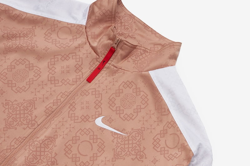 CLOT x Nike Air Force 1 Rose Gold Special Edition Track Top Details