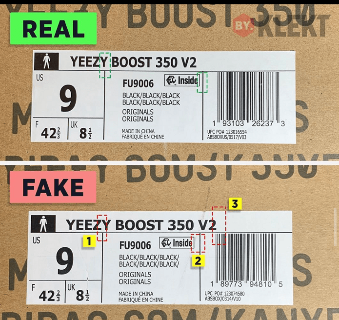adidas Yeezy 350 Boost V2 'Negro' Etiqueta