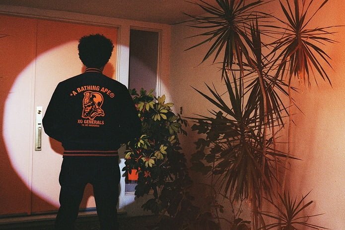 The Weeknd x BAPE Varsity Jacket Back