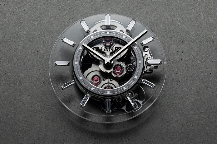 Chanel J12 X Ray Watch Face and Mechanism
