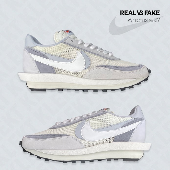 KLEKT Real vs Fake Sacai x Nike LDWaffle Which is Real