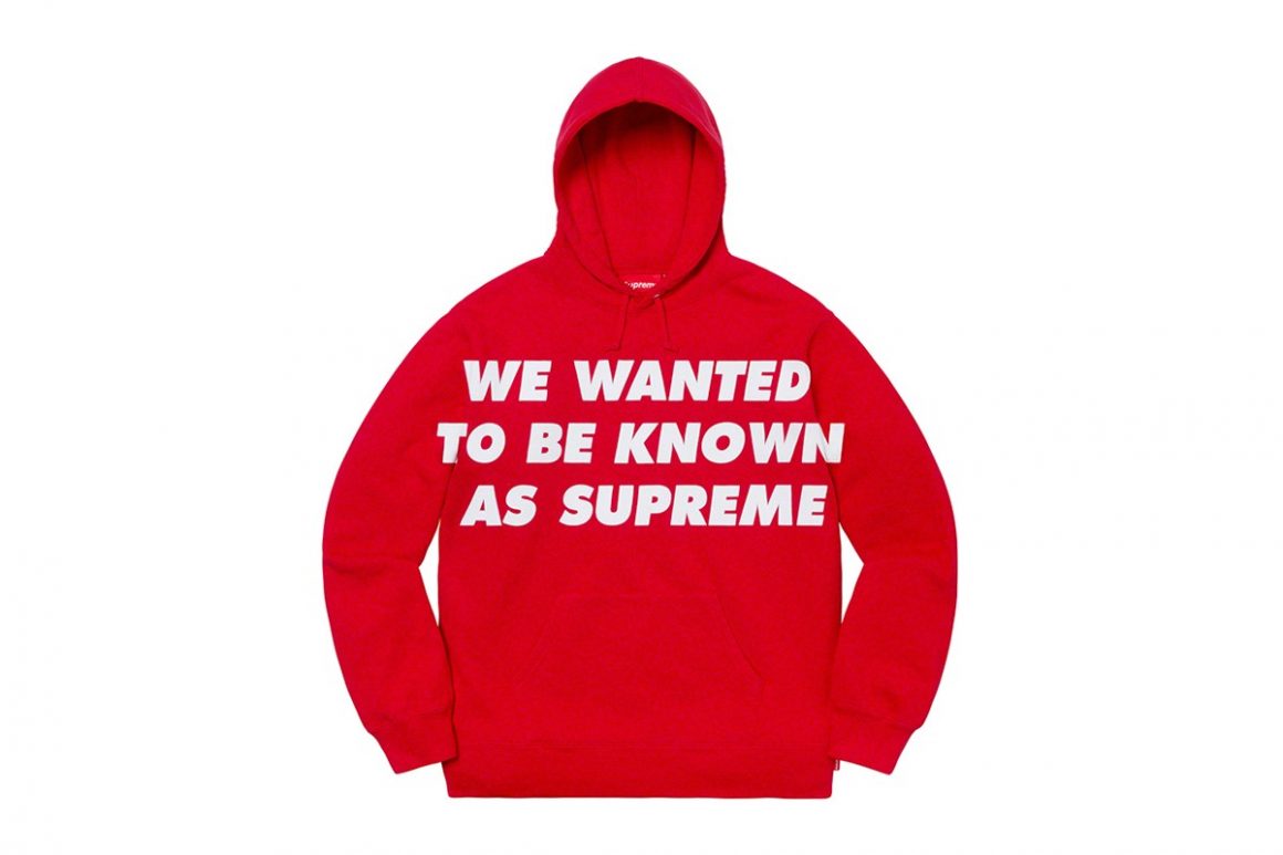 Supreme Hoodie We Wanted To Be Known As Supreme Red