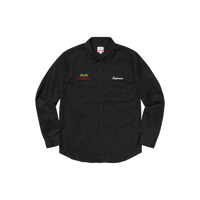 Supreme-x-Honda-x-Fox-Racing-Work-Shirt-Black-(FW19