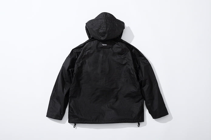 Supreme x Barbour ligero encerado algodón campo chaqueta negro