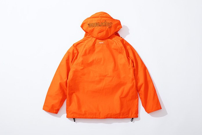 Supreme x Barbour ligero encerado algodón campo chaqueta naranja