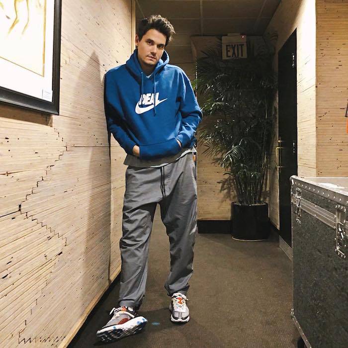 John Mayer Wearing the UNDERCOVER x Nike Element React 87