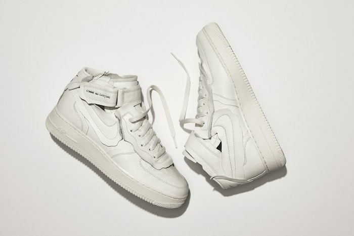 COMME des GAR-ONS x Nike Air Force 1 Mid White 1-min