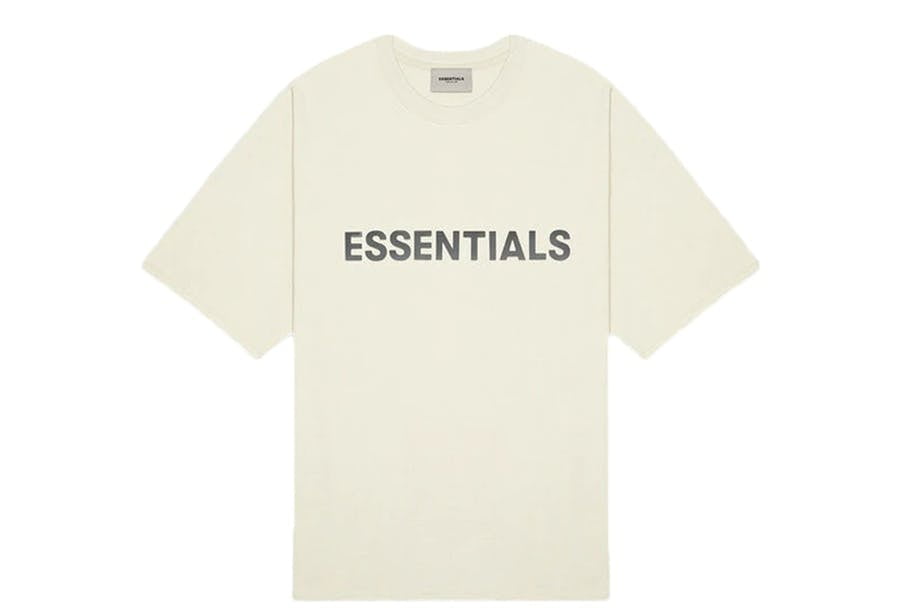 Fear of God ESSENTIALS 3D Silicon Applique Boxy T-Shirt Buttercream (SS20)