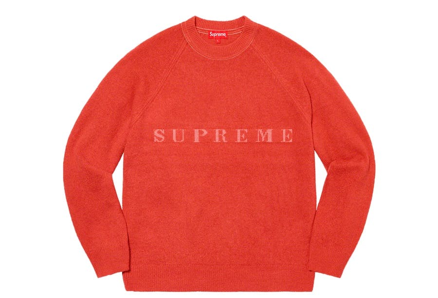 Supreme Stone Washed Sweater Red (FW20)