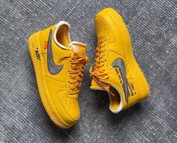 Off-White x Nike Air Force 1 Low University Gold 3-min